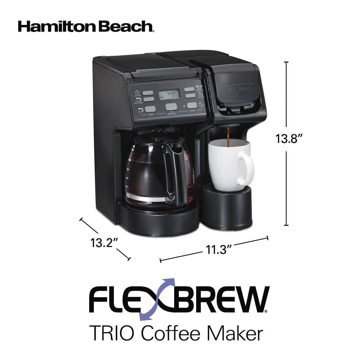Bodum Pour Over Coffee Maker with Permanent Filter , 34 Ounce, Black