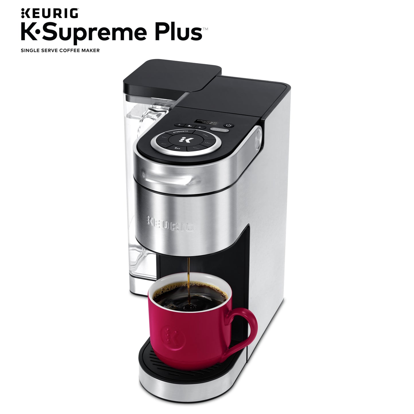 Keurig® K-Supreme Plus Single Serve K-Cup Pod Coffee Maker, MultiStream Technology, Stainless Steel
