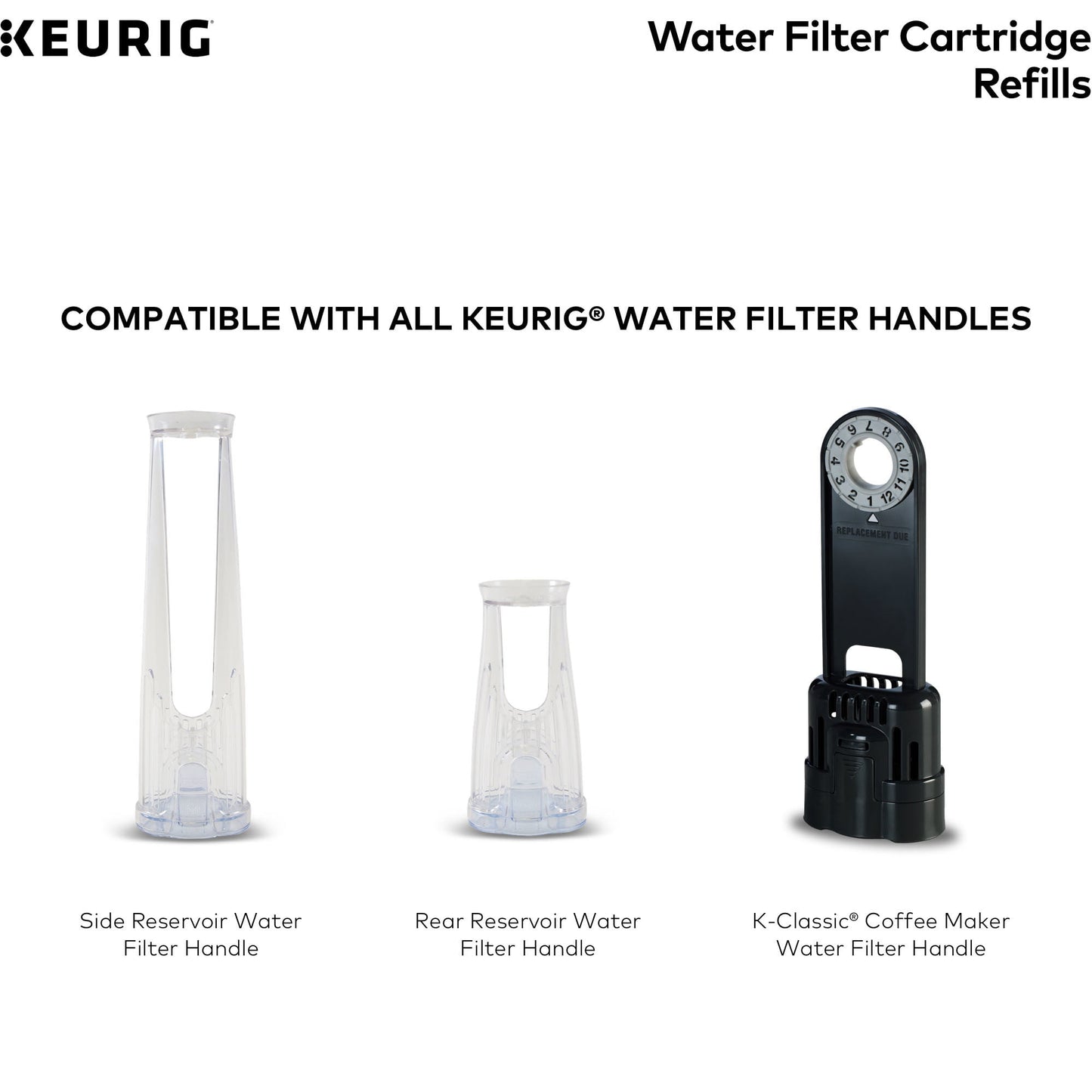 Keurig 2-Pack Water Filter Refill Cartridges, 2 Count, for Use with Keurig 2.0 and 1.0/Classic K-Cup Pod Coffee Makers