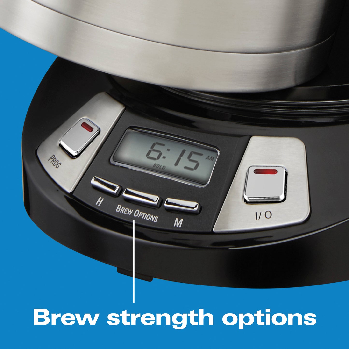Hamilton Beach Programmable 8 Cup Coffee Maker, Thermal Carafe, Black & Stainless, Model 46240