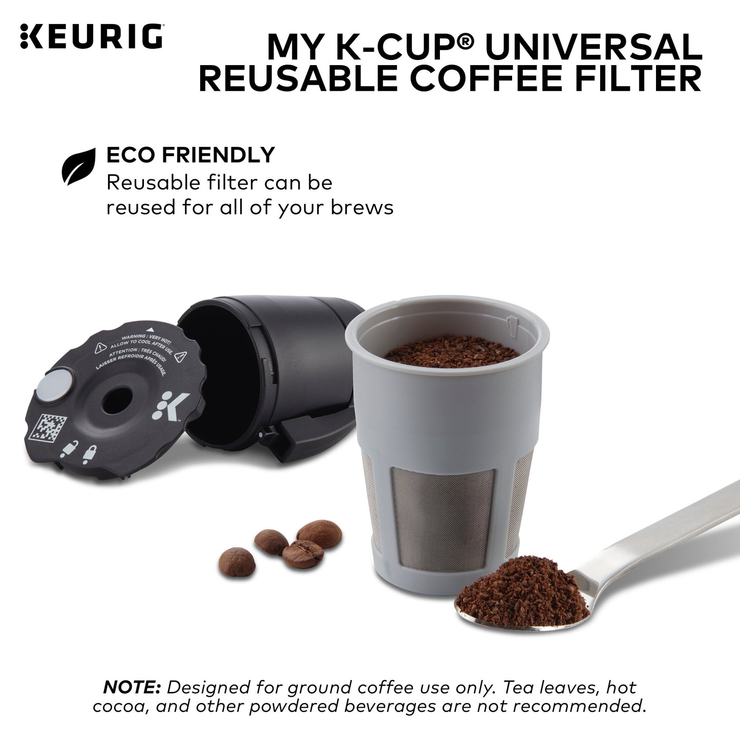 Keurig My K-Cup Universal Reusable Ground Coffee Filter, Compatible with All Keurig K-Cup Pod Coffee Makers (2.0 and 1.0)