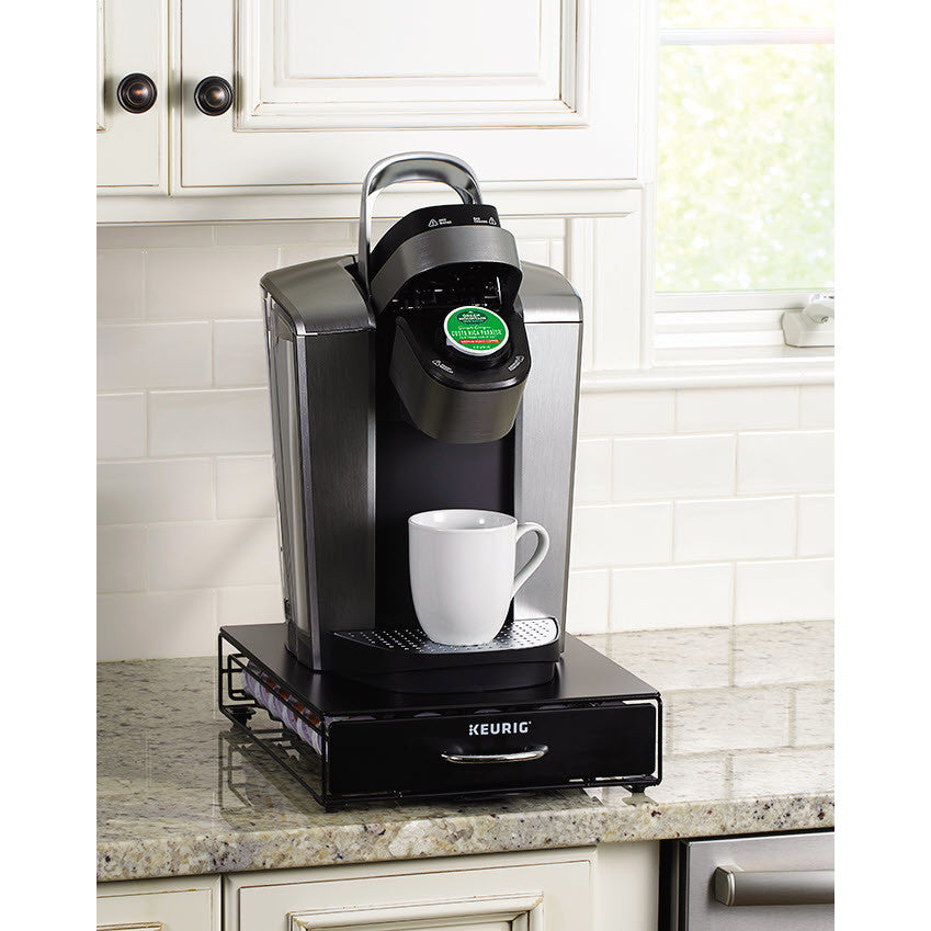 Keurig® 35ct K-Cup Pod Under Brewer Rolling Storage Drawer, K-Cup Pod Organizer Holds 35 Coffee Pods, Fits Under Keurig K-Cup Pod Coffee Makers, Black