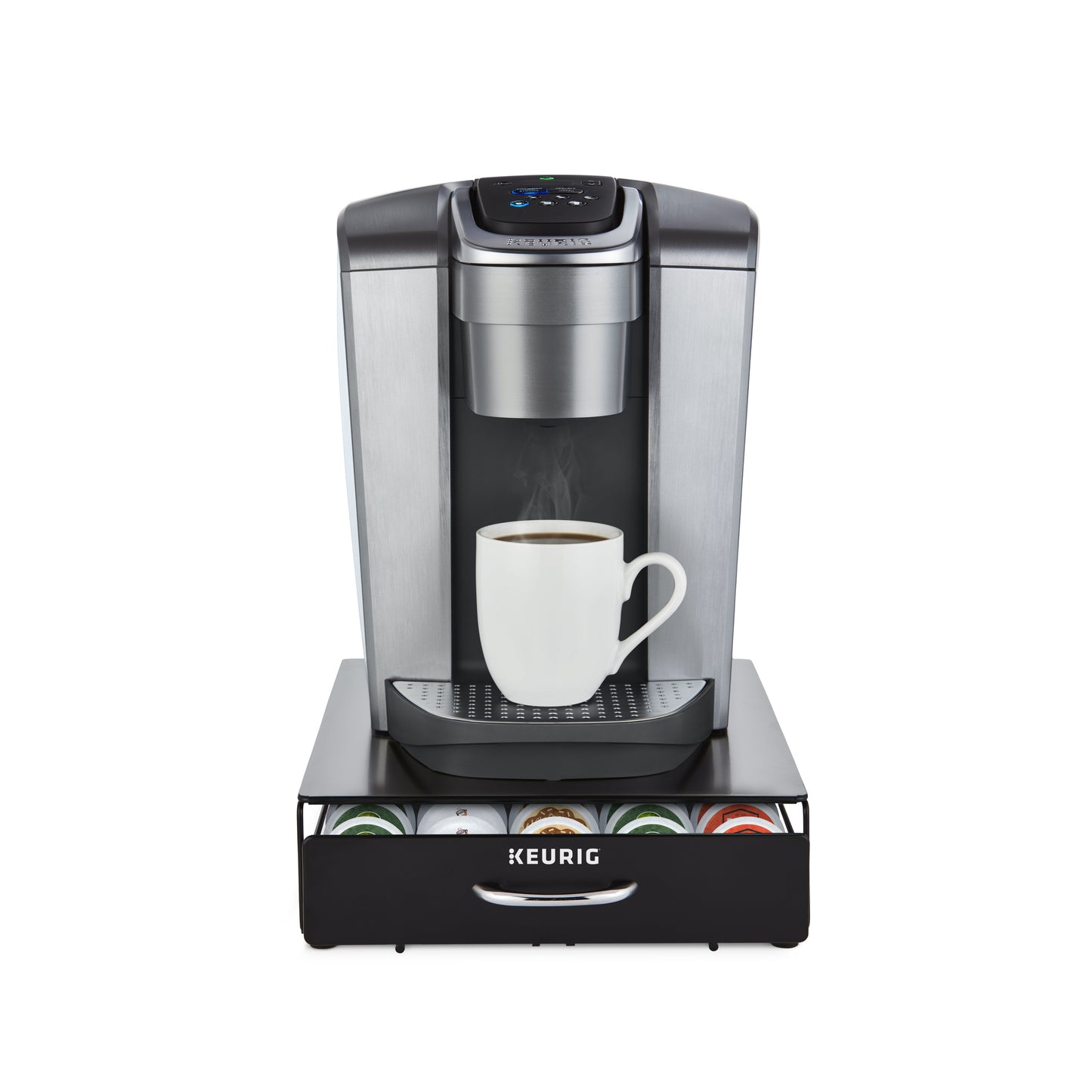 Keurig® 35ct K-Cup Pod Under Brewer Rolling Storage Drawer, K-Cup Pod Organizer Holds 35 Coffee Pods, Fits Under Keurig K-Cup Pod Coffee Makers, Black