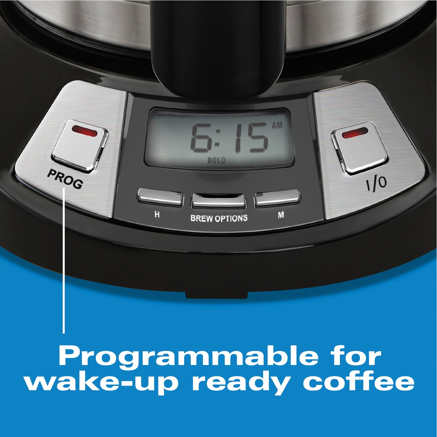 Hamilton Beach Programmable 8 Cup Coffee Maker, Thermal Carafe, Black & Stainless, Model 46240