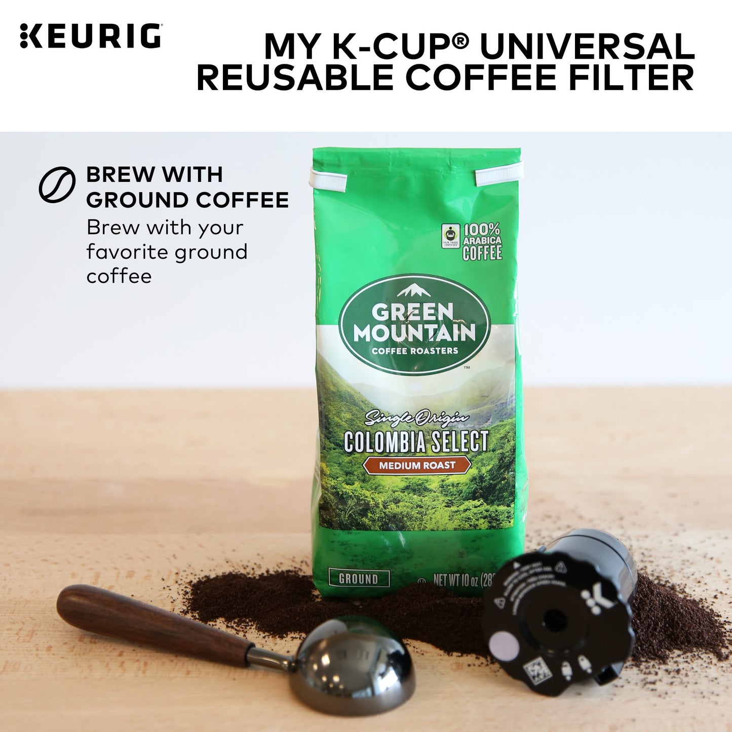 Keurig My K-Cup Universal Reusable Ground Coffee Filter, Compatible with All Keurig K-Cup Pod Coffee Makers (2.0 and 1.0)