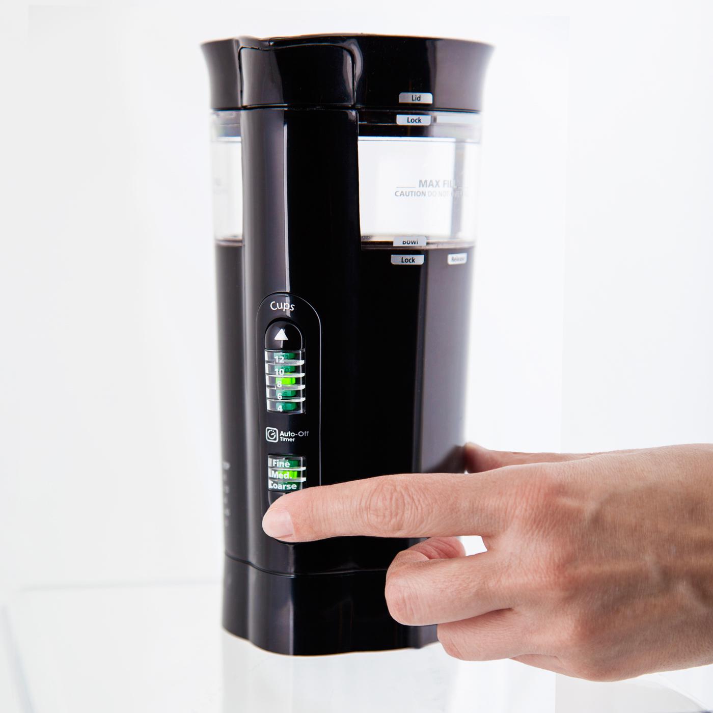 Mr. Coffee 12 Cup Electric Black Coffee Grinder with Multiple Settings