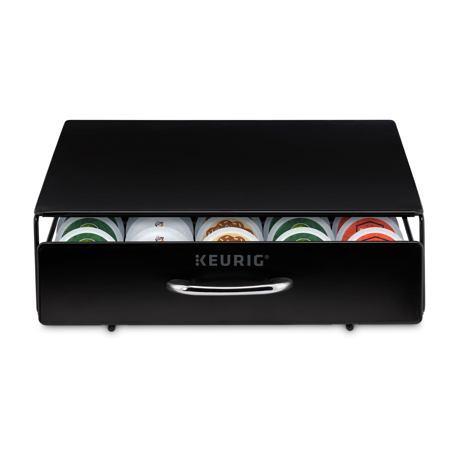 Keurig® 35ct K-Cup Pod Under Brewer Rolling Storage Drawer, K-Cup Pod Organizer Holds 35 Coffee Pods, Fits Under Keurig K-Cup Pod Coffee Makers, Black