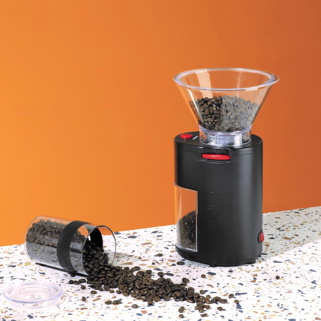Bodum Bistro Standard Conical Burr Electric Coffee Grinder, 12 Inches, Black