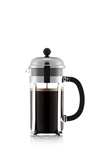 Bodum Chambord French Press Coffee Maker with Shatterproof Carafe, 34 Ounce, Chrome