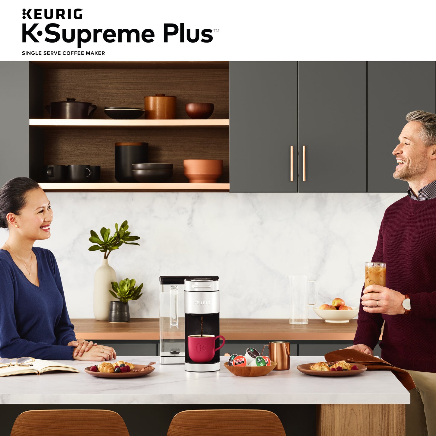 Keurig® K-Supreme Plus Single Serve K-Cup Pod Coffee Maker, MultiStream Technology, Stainless Steel