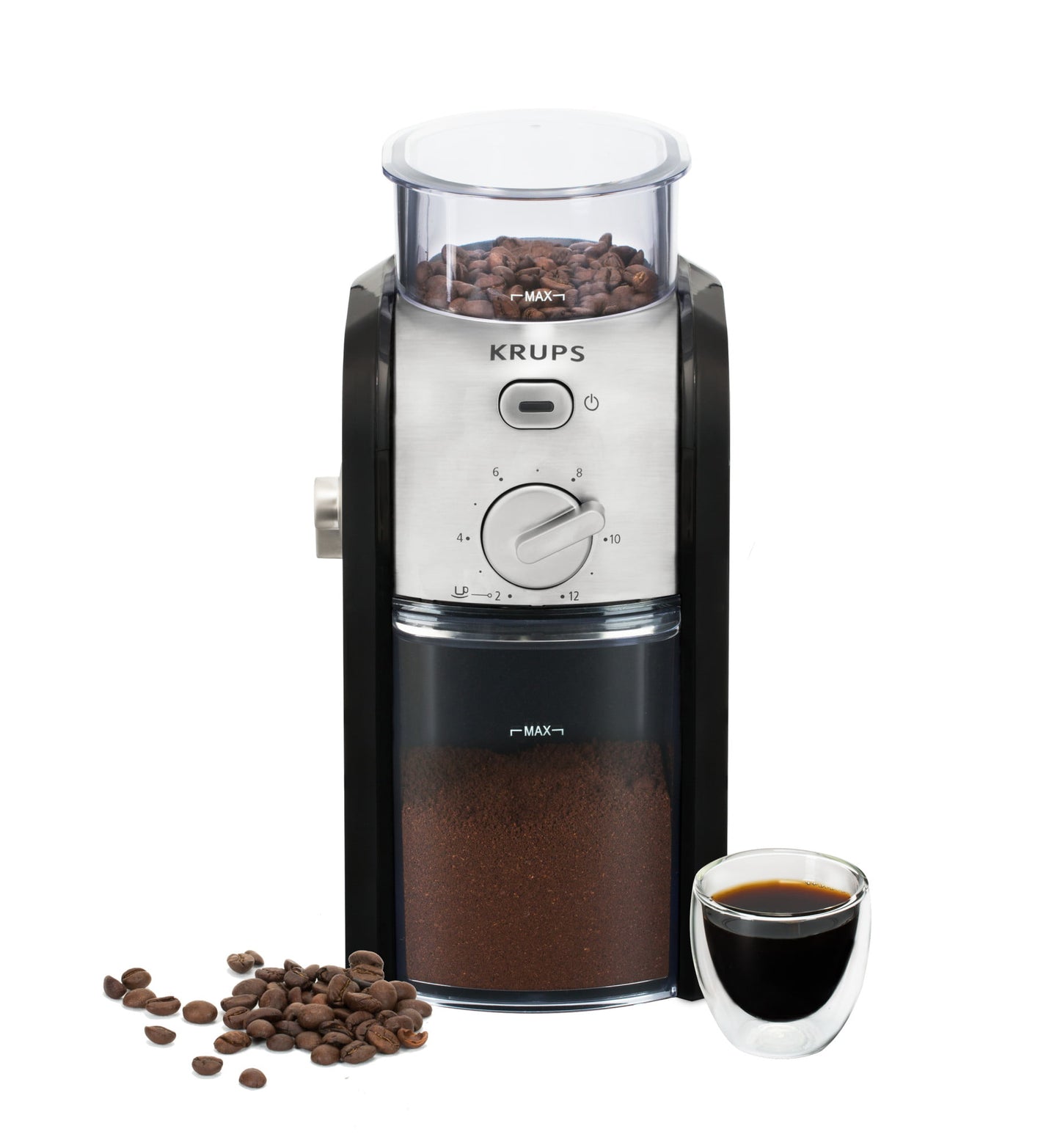 Krups SANTA Fe GVX2 - Coffee grinder - 100 W - black/chrome