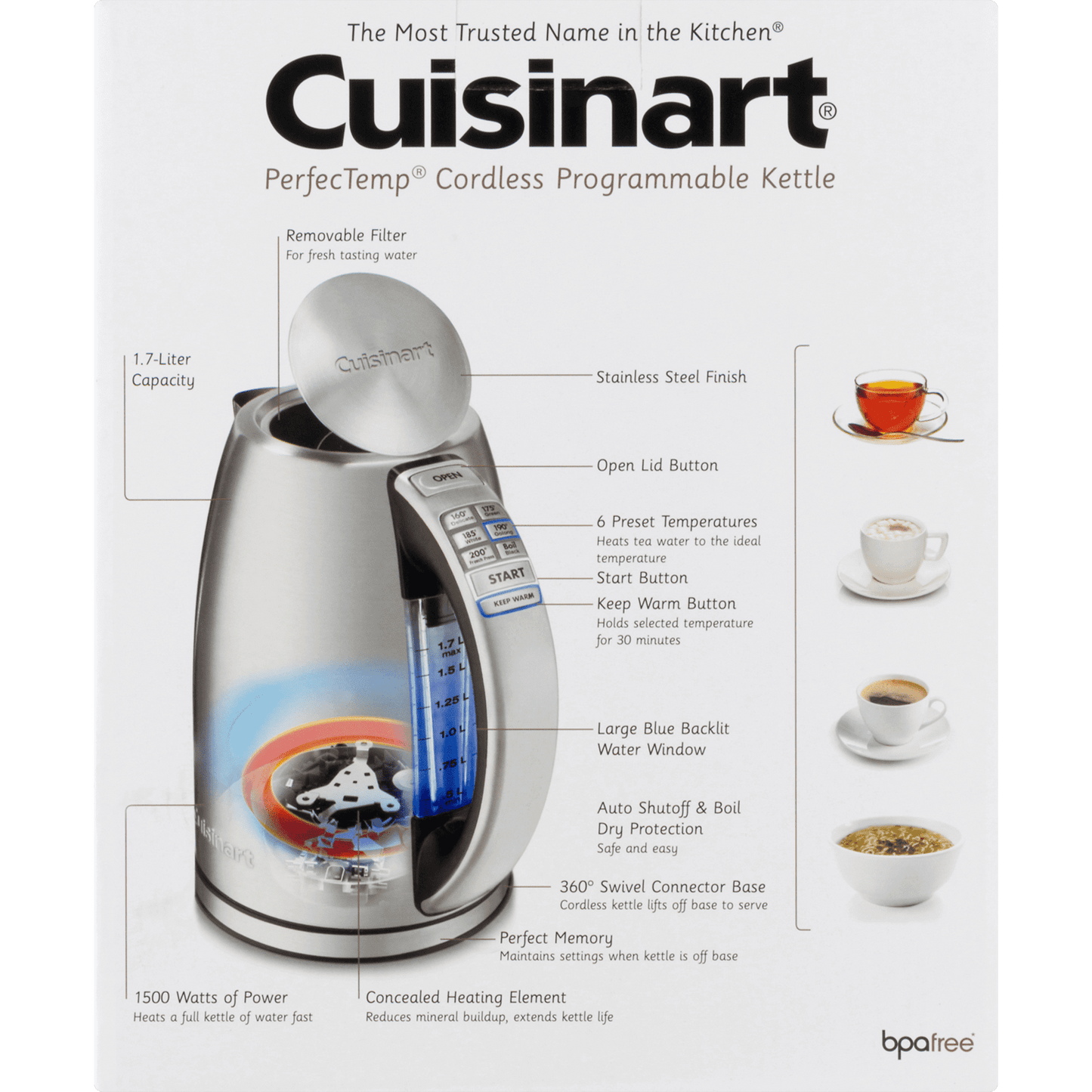 Cuisinart Tea Kettles PerfecTemp® Cordless Electric Kettle
