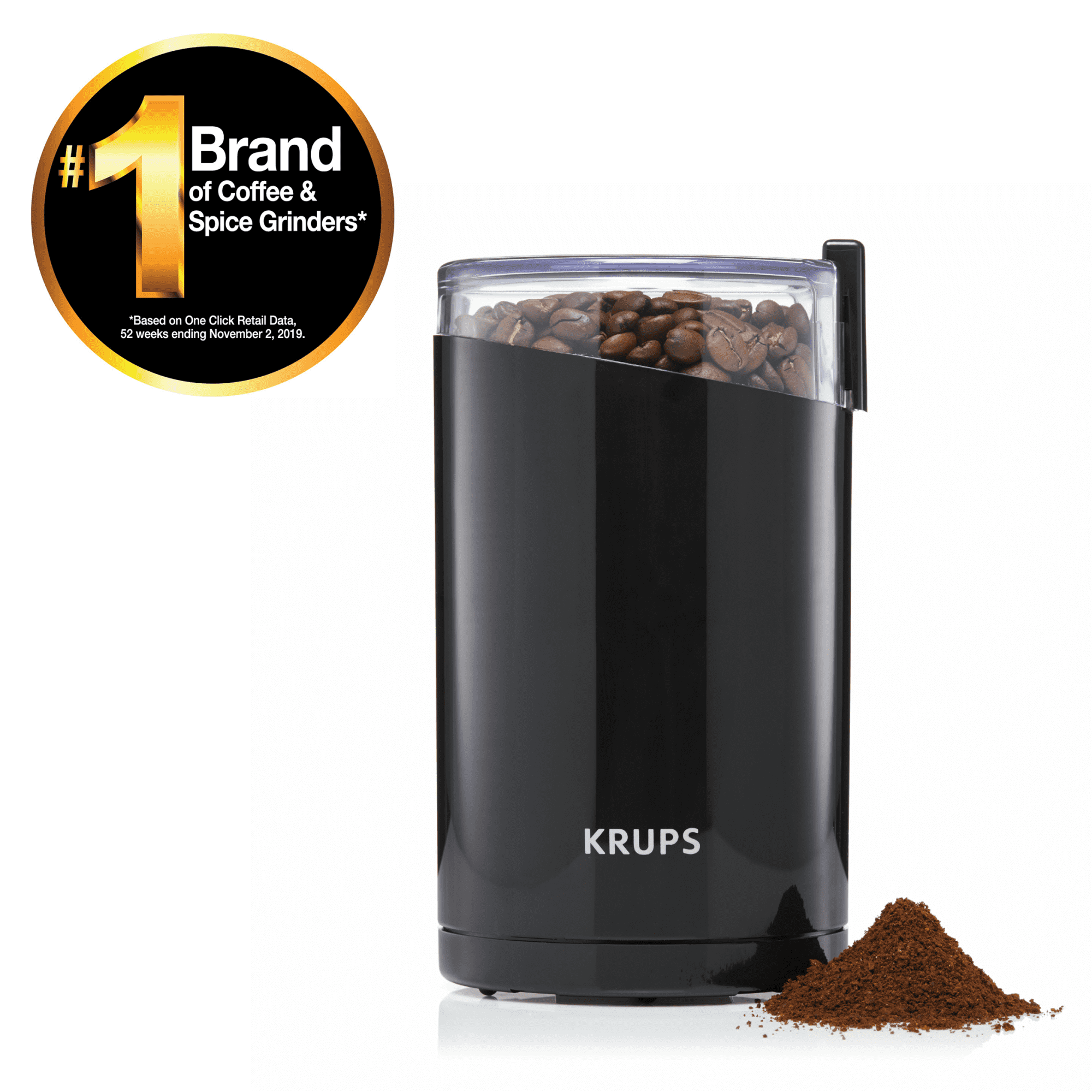 Krups Silent Vortex Coffee and Spice Grinder with Removable Bowl