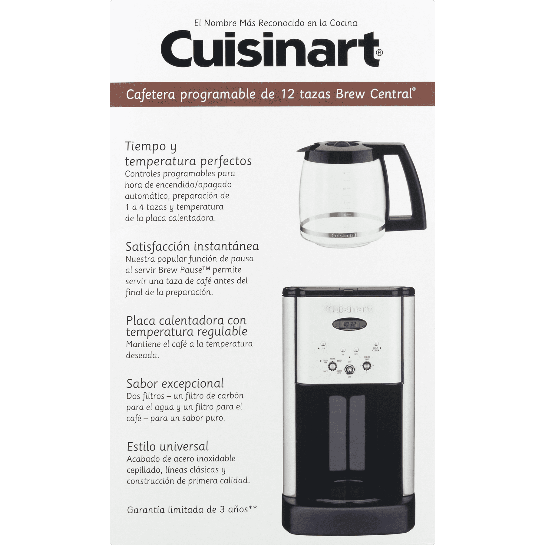 12-Cup Programmable Coffeemaker Cafetera programable de 12