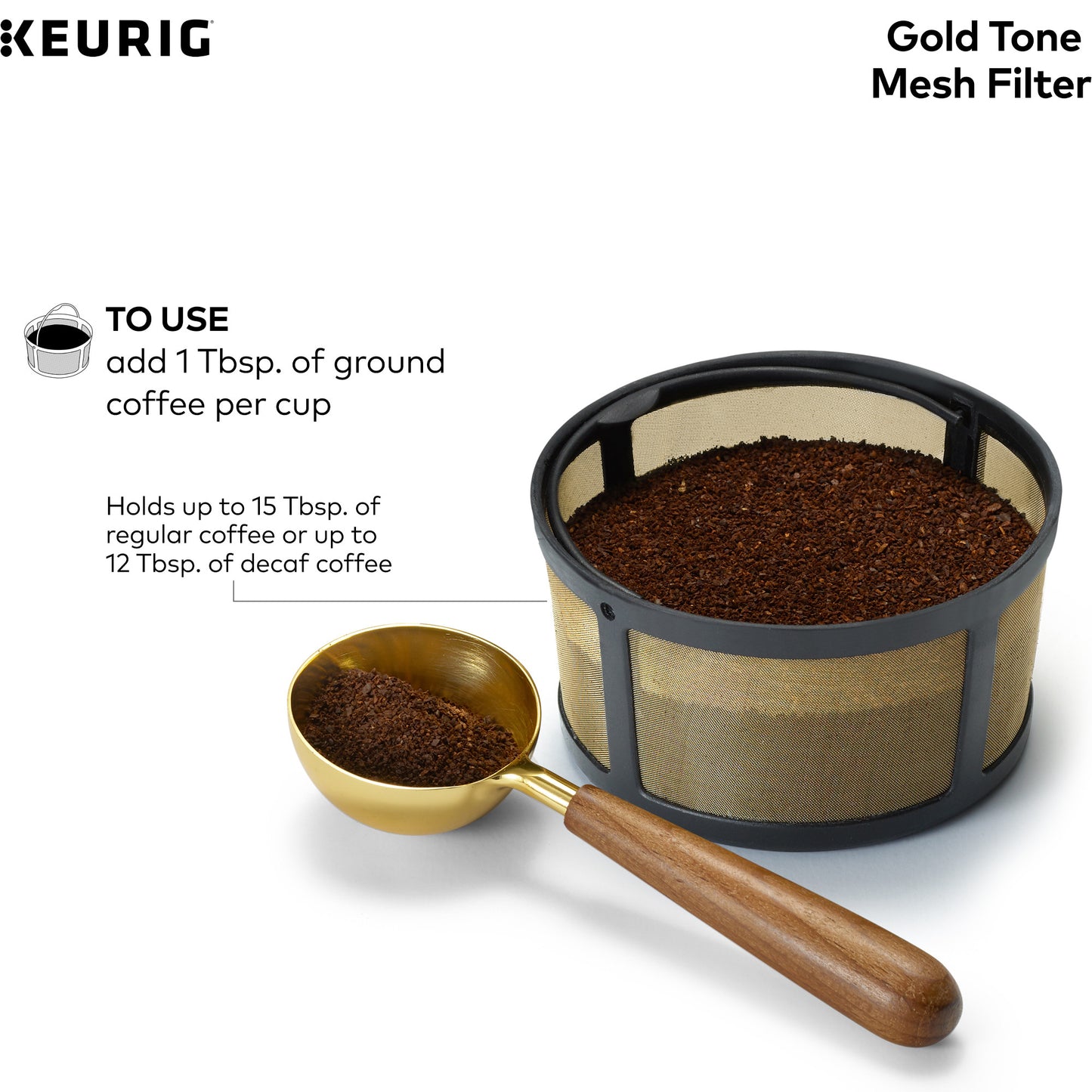 Keurig K-Duo Gold Tone Mesh Reusable Filter