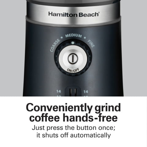 Hamilton Beach Custom Grind Coffee Grinder, New, 14 Cup Capacity, Black, Model 80393