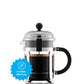 Bodum Chambord French Press Coffee Maker with Shatterproof Carafe, 17 Ounce, Chrome