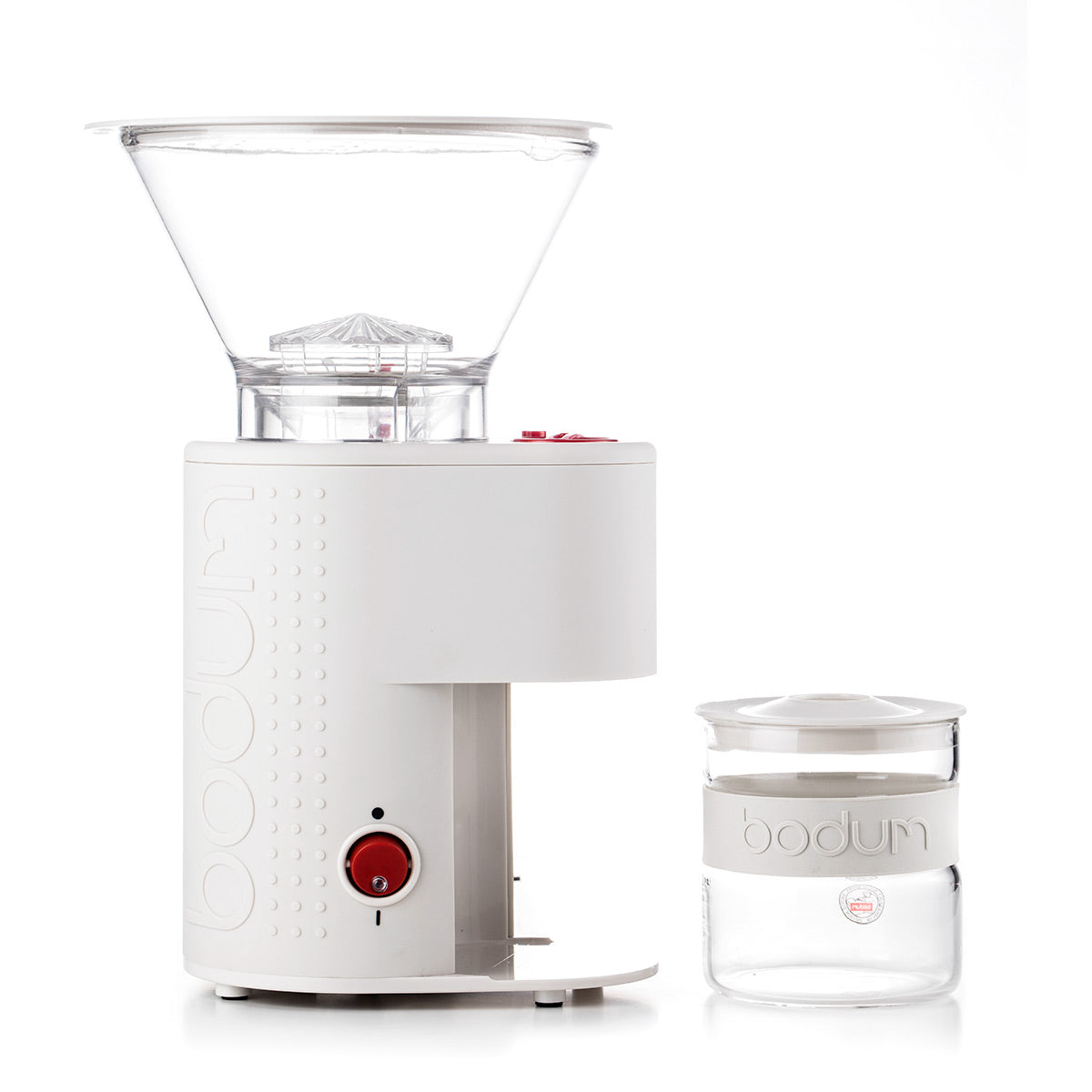 Bodum Bistro Fully Adjustable Conical Burr Electric Coffee Grinder, 12 Inches, White
