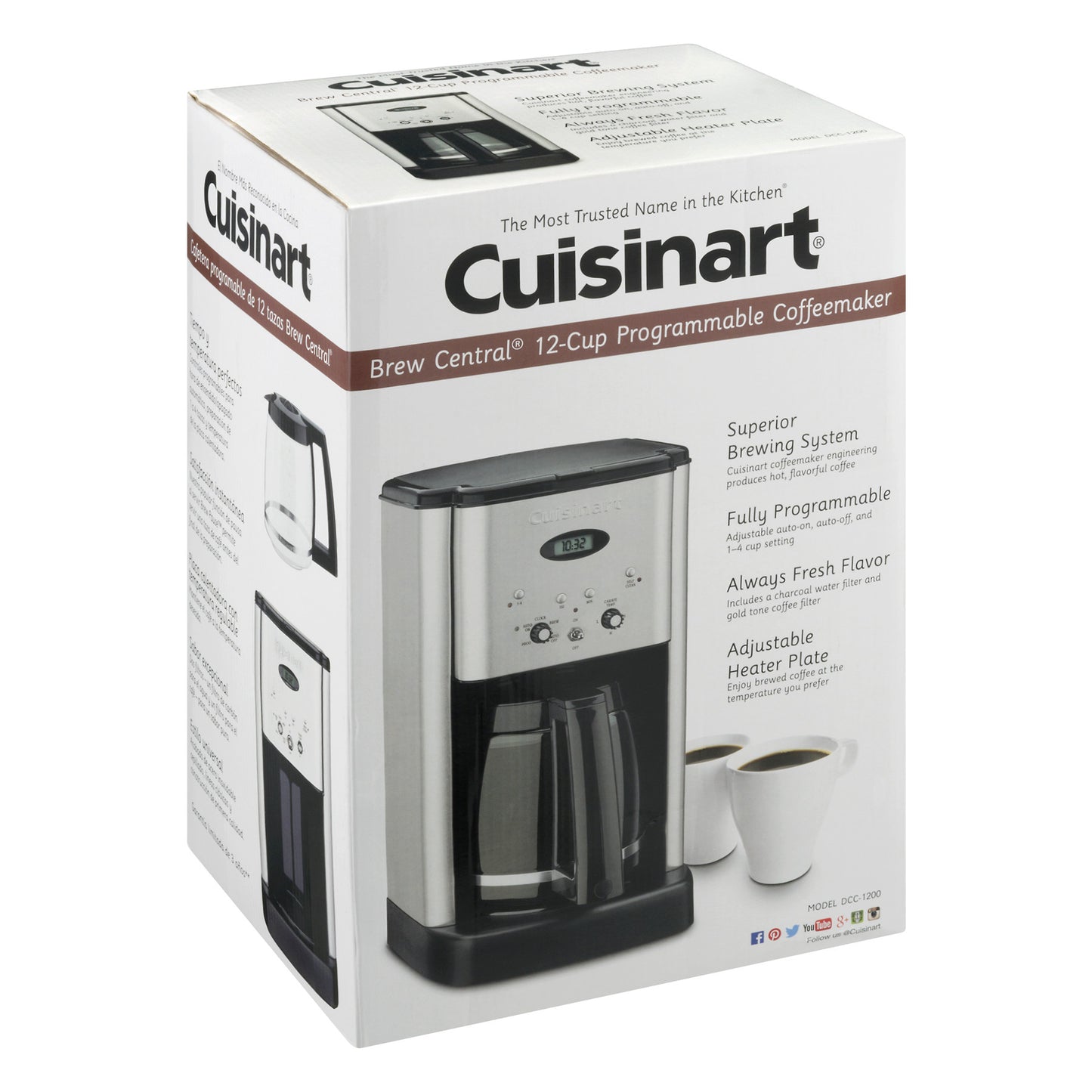 Cuisinart Brew Central 12 Cup Programmable Stainless Steel Coffee Maker