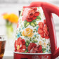 The Pioneer Woman Vintage Floral/Red Electric Kettle, 1.7-Liter