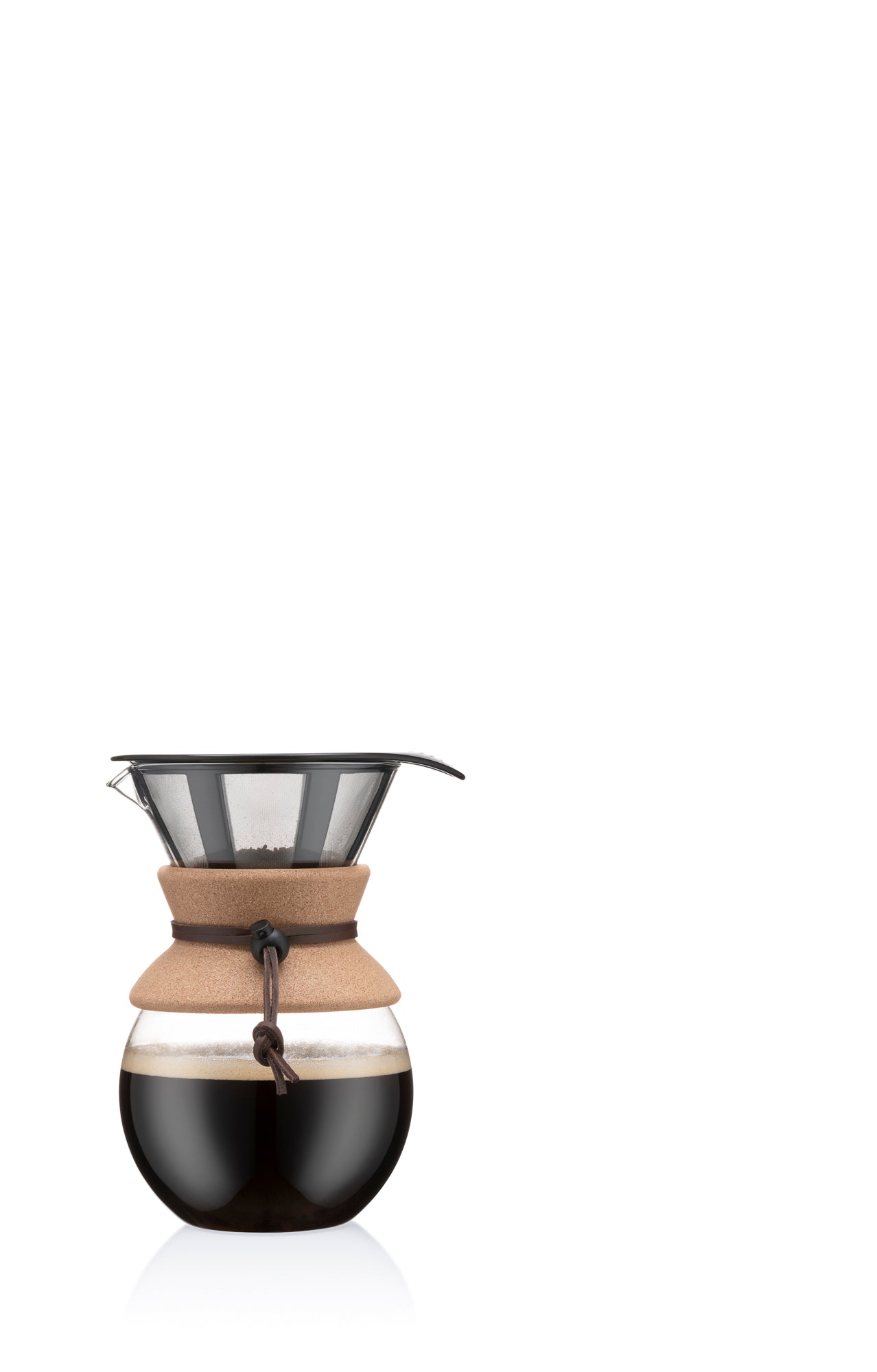 Bodum Pour Over Coffee Maker with Permanent Filter , 34 Ounce, Cork